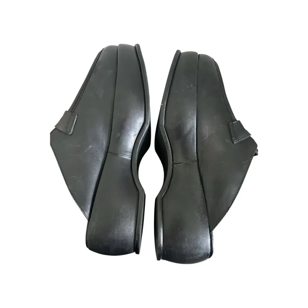 Free People Winston Women's Black Platform Loafer Mules Sz EU 39 USA 8.5